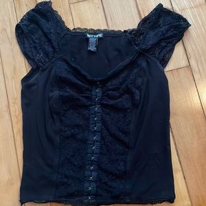 Hot Topic black corset shirt (medium)